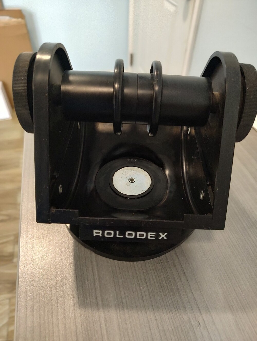 Vintage Rolodex Swivel File SW-24, 1980s Mod Turnstile Card Organizer